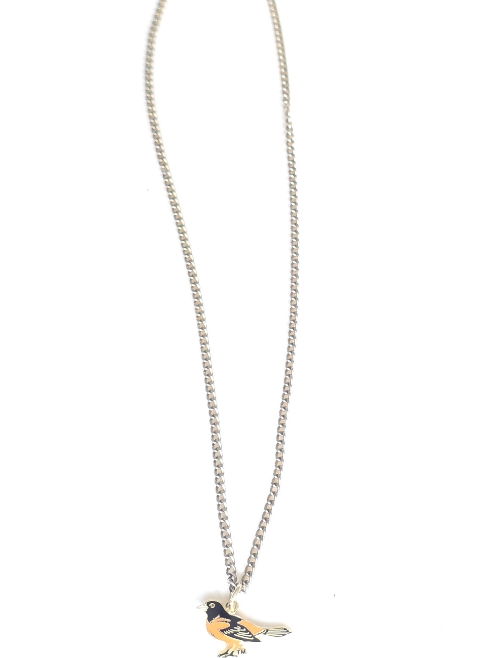 Gold and Black Oriole Bird Pendant Necklace for Women
